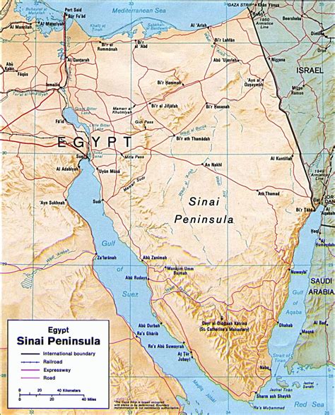 Sinai Peninsula Map