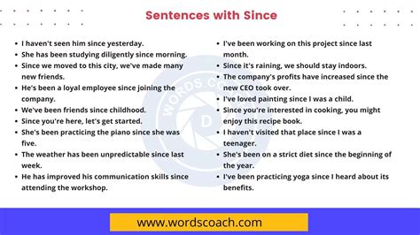 since | Cu trc since v for Cng thc