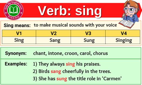 Sing V1 V2 V3