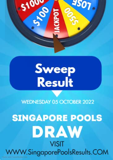 singapore sweep result time