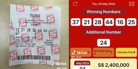 singapore toto lottery results