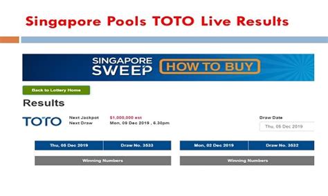 Singaporepools  Toto Results - Toto Sgp Pools