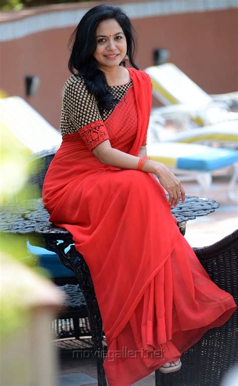 Singer Sunitha In Red Saree