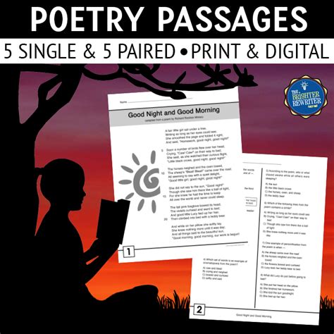Single And Paired Poetry Comprehension Passages Made By Poem Comprehension For Grade 8 - Poem Comprehension For Grade 8