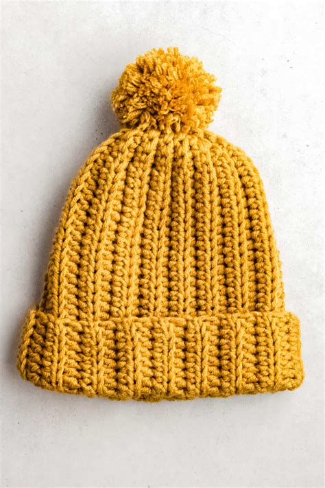 Single Crochet Beanie Hat Pattern