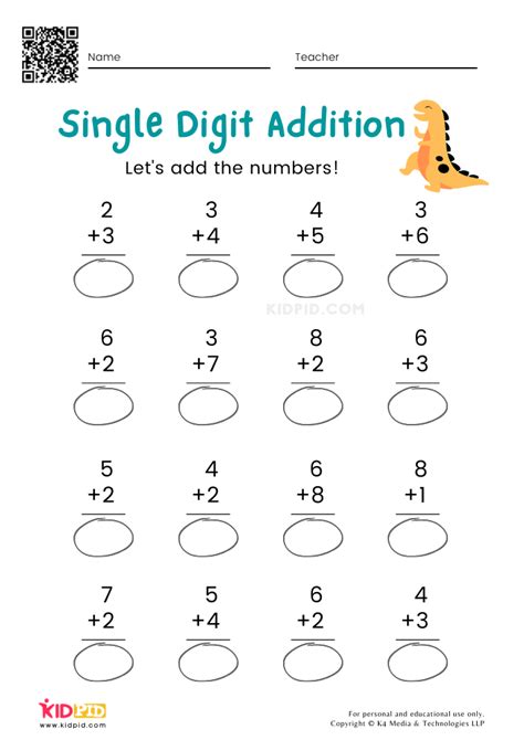 Single Digit Addition Worksheets Easy Teacher Worksheets Single Digit Math Worksheets - Single Digit Math Worksheets