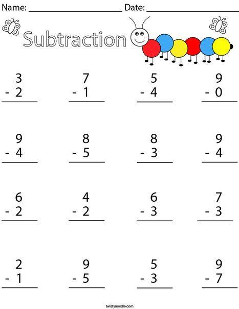 Single Digit Subtraction Drills   The Math Worksheet Site Com Subtraction 5 Minute - Single Digit Subtraction Drills