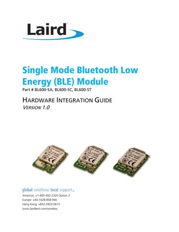 Read Online Single Mode Bluetooth Low Energy 
