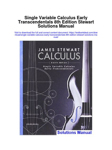 Download Single Variable Calculus 8Th Edition Solution Manual 