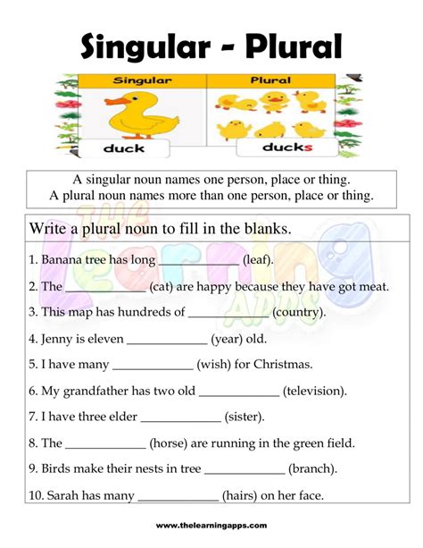 Singular And Plural Nouns Worksheets Plural Nouns Worksheet Kindergarten - Plural Nouns Worksheet Kindergarten