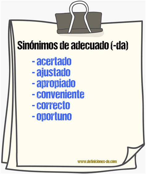 Sinonimo De Adecuado