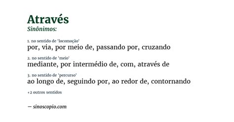 Sinonimo De Atraves