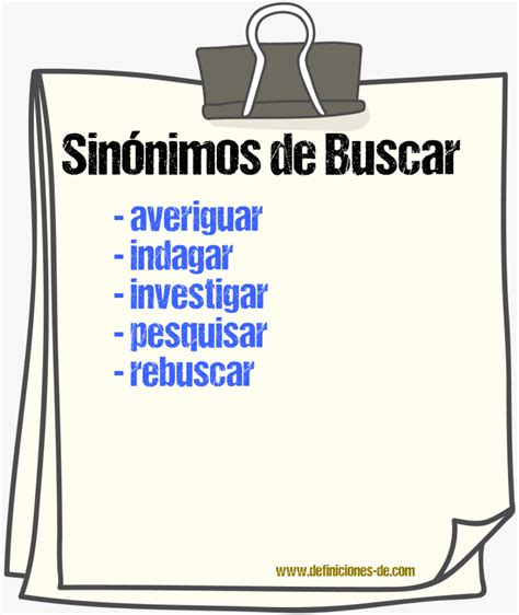 Sinonimo De Buscar