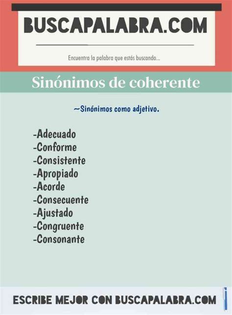 Sinonimo De Coherente