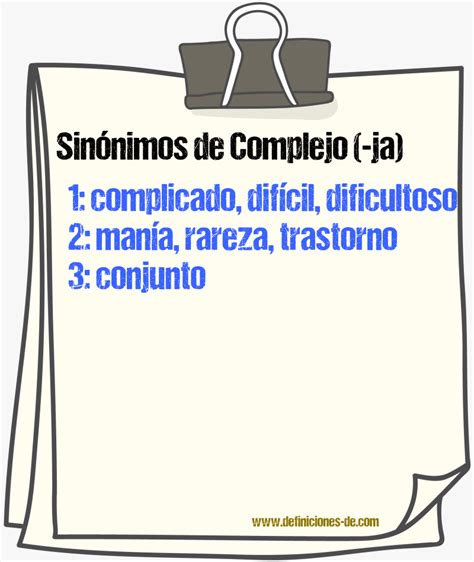 Sinonimo De Complejo