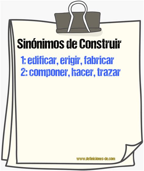 Sinonimo De Construir