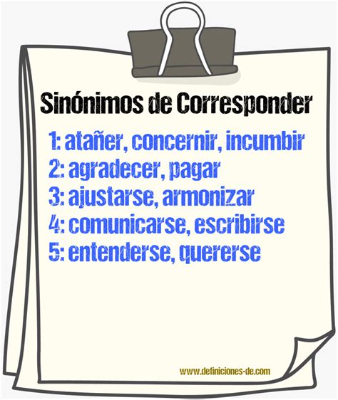 Sinonimo De Corresponder