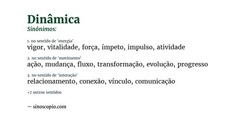 Sinonimo De Dinamica