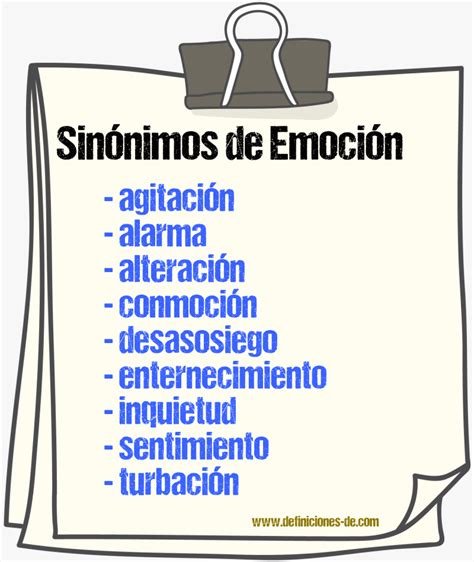 Sinonimo De Emocion