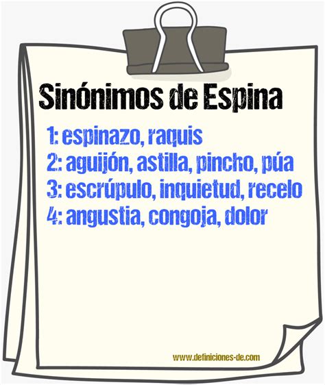 Sinonimo De Espina