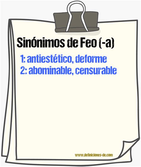 Sinonimo De Feo