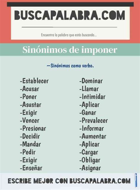 Sinonimo De Imponer