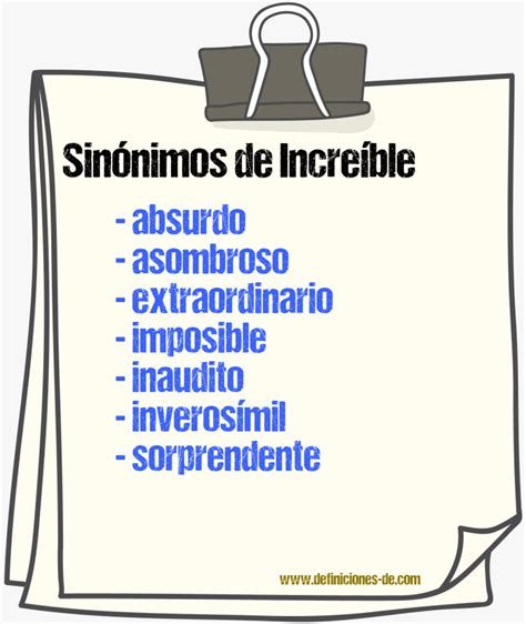 Sinonimo De Increible