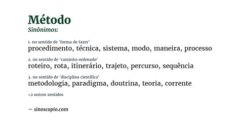 Sinonimo De Metodo