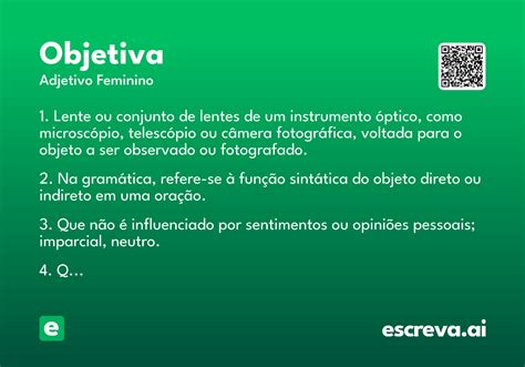 Sinonimo De Objetiva