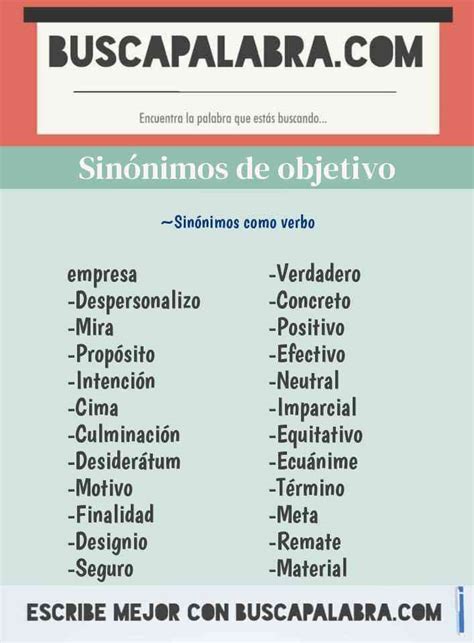 sinonimo de objetivo