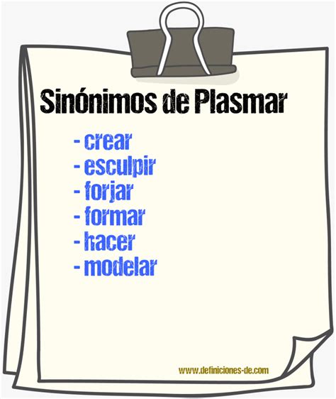 Sinonimo De Plasmar