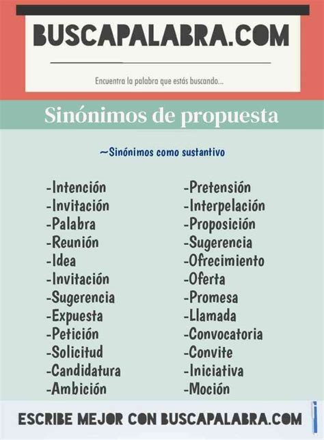 Sinonimo De Propuesta