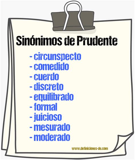 Sinonimo De Prudente