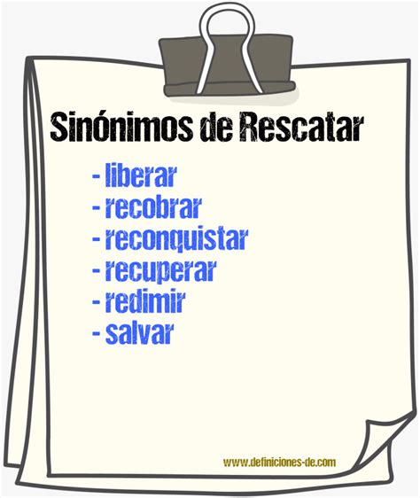 Sinonimo De Rescatar