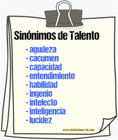 Sinonimo De Talento