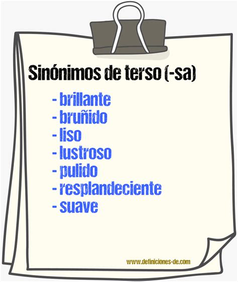Sinonimo De Terso
