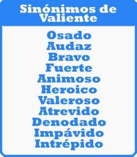 Sinonimo De Valiente