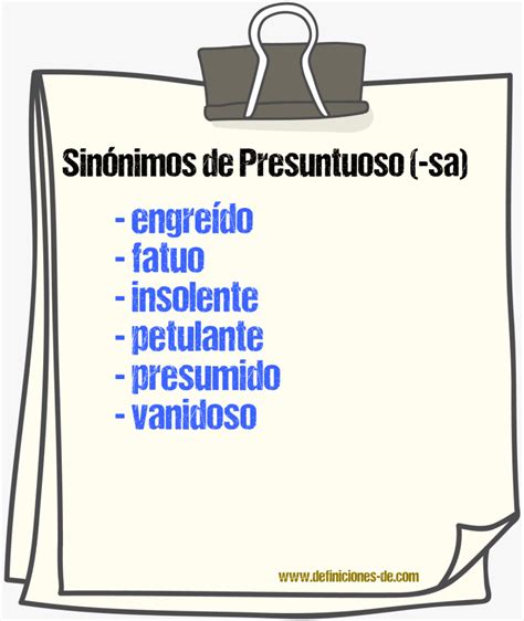 Sinonimo Di Presuntuoso