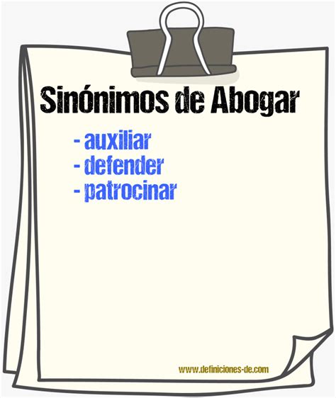 Sinonimos De Abogar