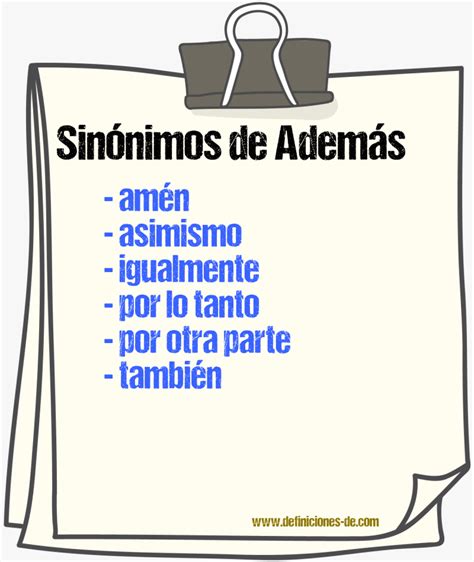 Sinonimos De Ademas