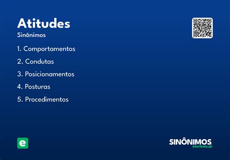 Sinonimos De Atitudes