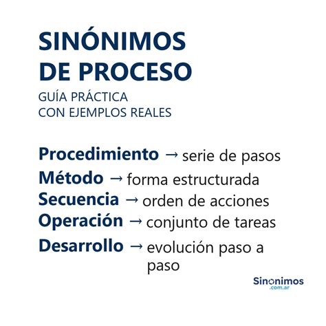 Sinonimos De Proceso