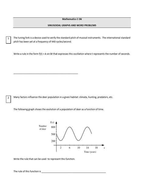 sinusoidal function word problems