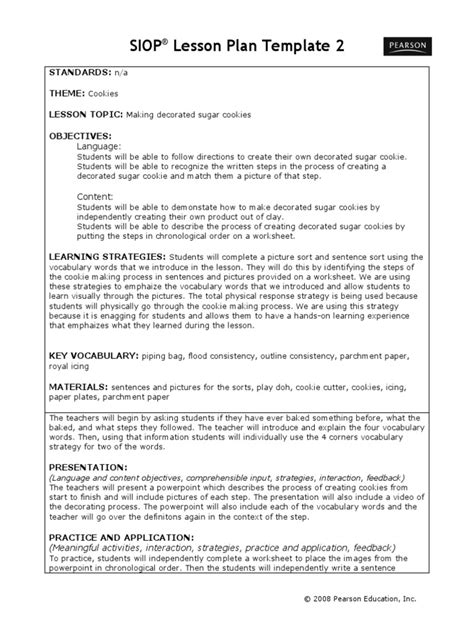 siop lesson plan for dinosaurs 2nd grade