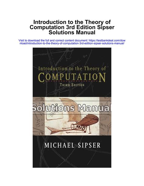 Read Sipser Theory Of Computation 3Rd Edition Solutions 