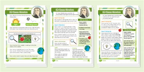 Sir Isaac Newton Differentiated Reading Comprehension Twinkl Sir Isaac Newton Worksheet - Sir Isaac Newton Worksheet