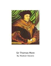 sir thomas more biography summary template