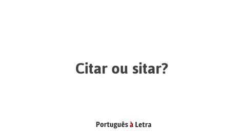 Sitar Ou Citar
