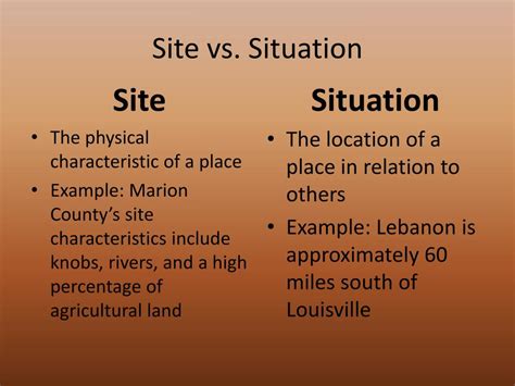 Site Vs Situation