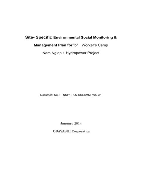 Read Online Site Specific Environmental Social Monitoring 